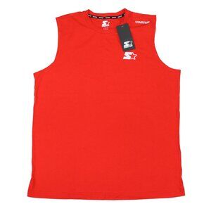 Starter Regular Fit Sleeveless Embroidered Logo Solid Color Men's Tank Top L NWT
